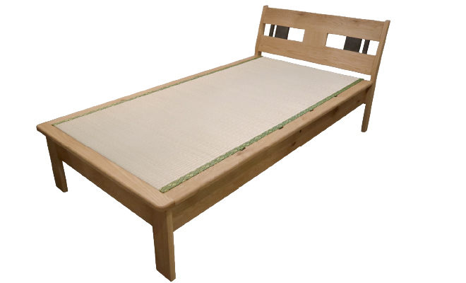 天然柿渋油仕上げ 　ドングリの木の畳ベッド